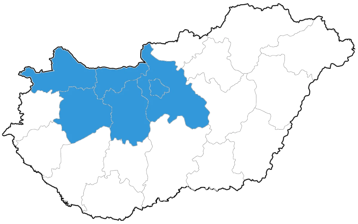 Térkép mely megmutatja működési területünket